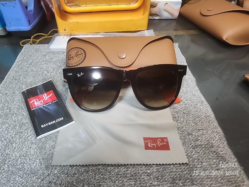 RayBan แท้สภาพใหม่ มีแว่น มีbook มีผ้าเช็ดแว่น กับซองใส่แว่น รับประกันของแท้ทุกอัน ดู2รูปสุดท้ายได้ครับเป็นเครื่องการันตี รูปที่ 5