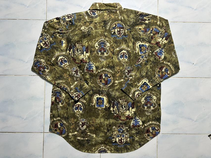 🔥 RARE VINTAGE 90s! เสื้อเชิ้ตเอาท์ดอร์ FISH HAWK ลายตราอาร์มเต็มตัว สภาพกริบ รูปย่อยที่ 2