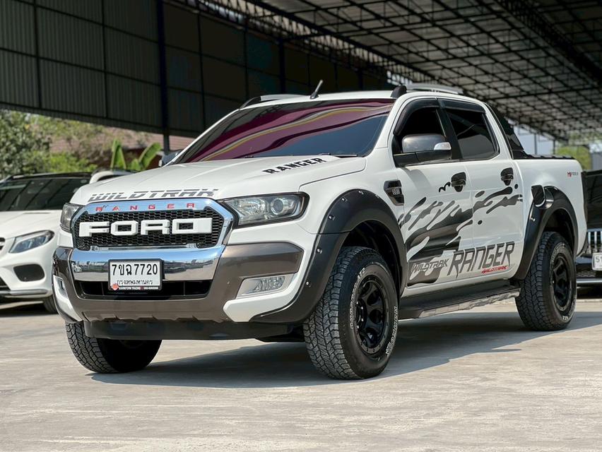 ปี 2018 FORD RANGER, 2.2 WILDTRAKโฉม HI-RIDER DOUBLE CAB สีขาว เกียร์ออโต้ รูปที่ 4