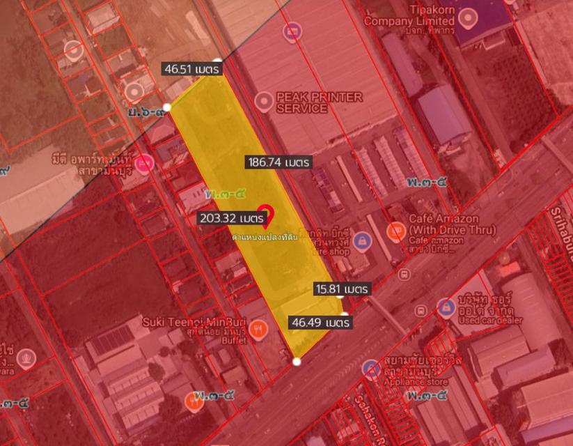 ขายที่ดิน 5 ไร่ 3 งาน 6.4 ตารางวา ติดถนนสุวินทวงศ์ ใกล้ บิ๊กซี ซูเปอร์เซ็นเตอร์ 5