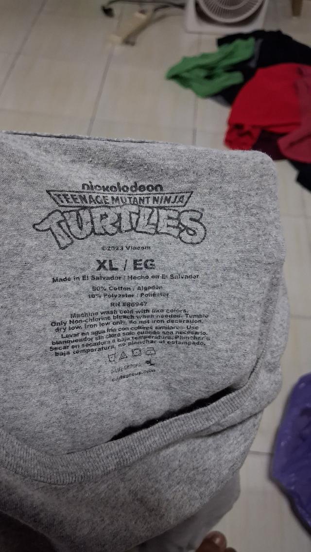 เสื้อยืดวินเทจมือสอง สีเทา Nickelodeon Teenage Mutant Ninja Turtles Mens TMMT Graphic T Shirt Size XL มือสองสภาพดี รูปที่ 3