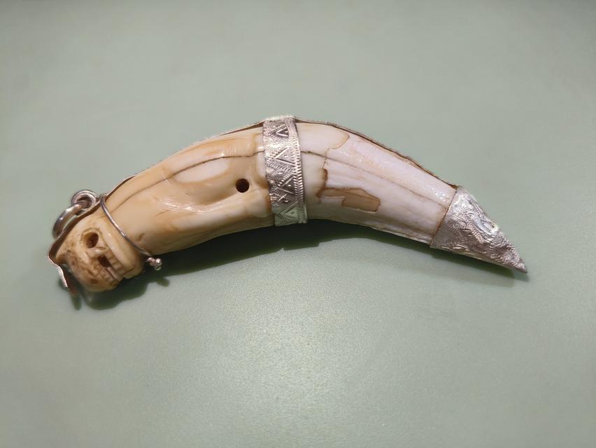 งาช้างแกะรูปพ่อแก่ เขี้ยวเสือ 2