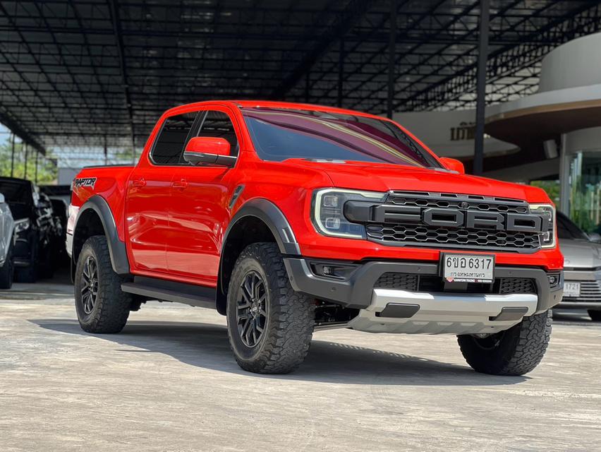 FORD RANGER, 3.0 RAPTOR ECOBOOST 4WD ปี 2023 โฉม DOUBLE CAB สีส้ม สวยจัดๆ เกียร์ออโต้ 10 สปีด