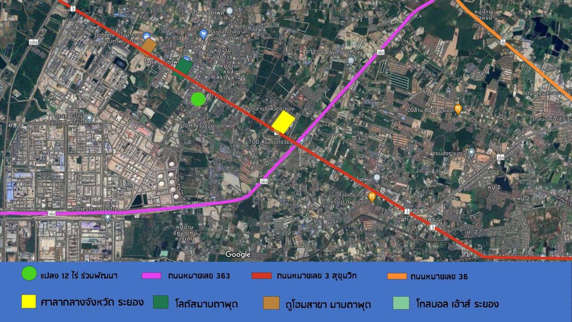 ขายที่เปล่า ถมแล้ว 12 ไร่ ผังสีส้ม ซอยร่วมพัฒนา ถนนสุขุมวิท38 มาบตาพุด จังหวัดระยอง 17