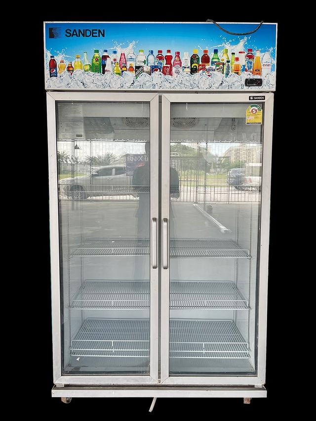ตู้แช่เย็นSANDEN ตู้แช่เครื่องดื่ม2ประตู ชั้นวาง4ชั้น ตู้แช่ผักและผลไม้