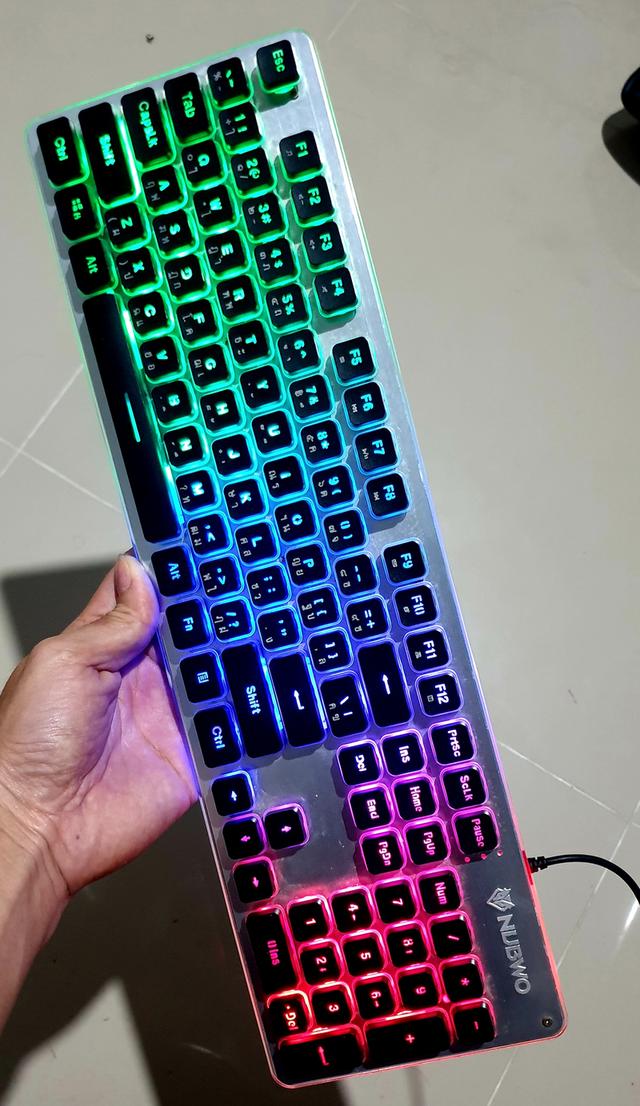 แป้นพิมพ์ NUBWO nk32 RGB Gaming สภาพดีใชงานปกติติดทุกปุ่ม 230฿ รวมส่งหรือนัดรับได้ครับ ของอยู่แสมดำ บางขุนเทียนใกล้ๆกับโรงเรียนบางขุนเทียนศึกษา รูปย่อยที่ 2