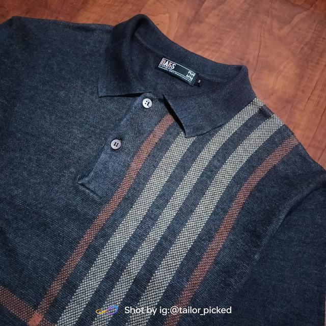DAKS London "House Check" Panel Knit Polo Shirt รูปย่อยที่ 3