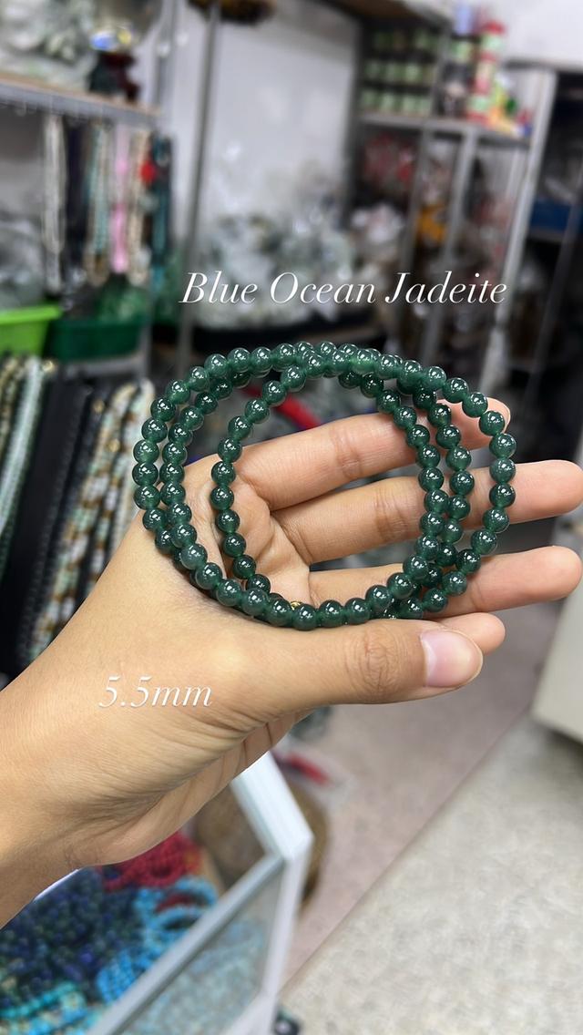  สร้อยแขนหินโรสควอตซ์ โทนขาวน้ำนม หยกเจไดต์ Jadeite Type A ขนาด 8-25 มิล 7