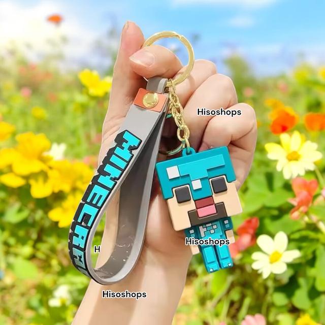 Minecraft พวงกุญแจมายคราฟ พวงกุญแจรถยนต์ ห้อยกระเป๋าสวยๆ ของเล่นการ์ตูนน่ารัก หรือเป็นของขวัญวันเกิด 9