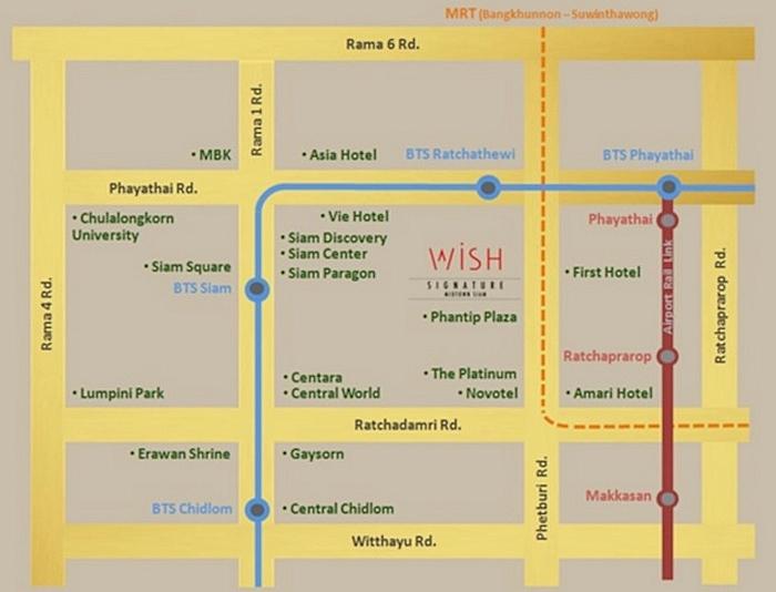 Luxury Condo Wish Signature Midtown Siam ใกล้ BTS ราชเทวี 32.55 ตารางเมตร 1 ห้องนอน ชั้น33 วิวเมืองโล่งๆ พร้อมลิฟท์ส่วนตัว 13