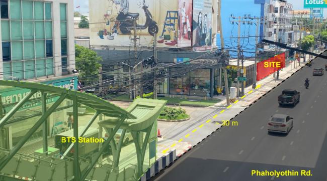 ที่ดินติดBTS สถานีพหลโยธิน 59 ขนาด 1 ไร่ ผังสีส้ม ย.6 2