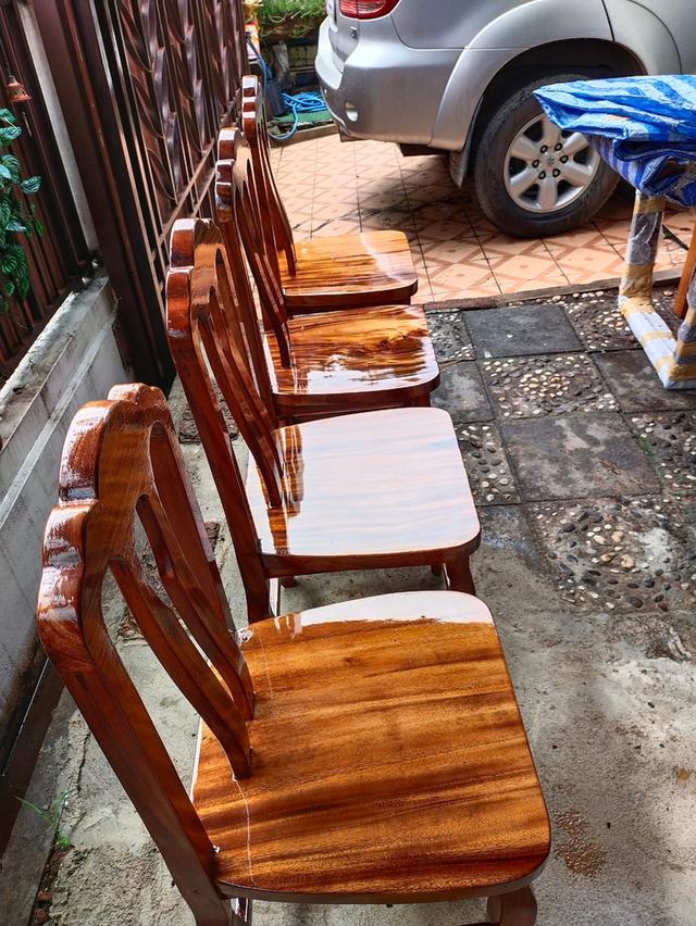 เก้าอี้ไม้ พื้นนั่งไม้แผ่นเดียว T.0853319007