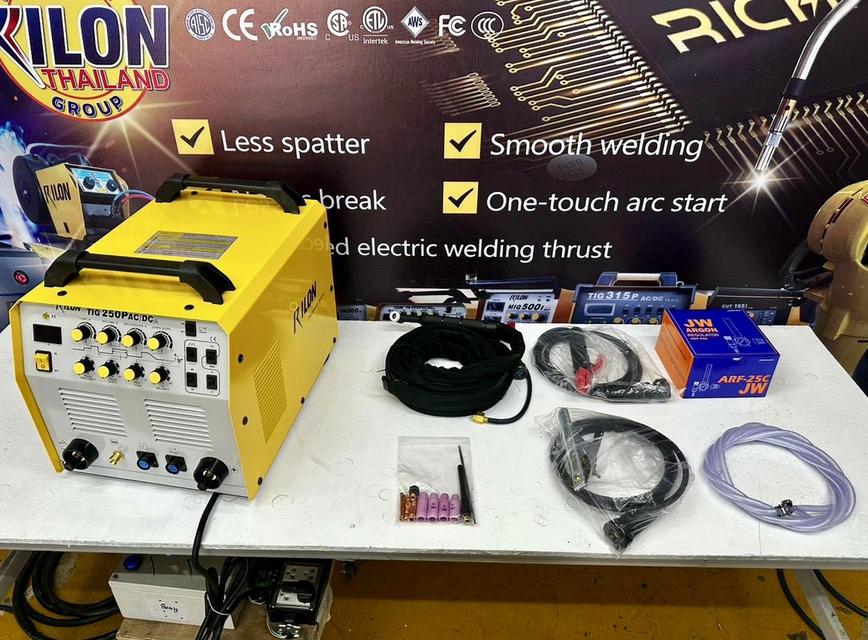 เครื่องเชื่อมอลูมิเนียม TIG250PACDC 220V RILON 250แอมป์