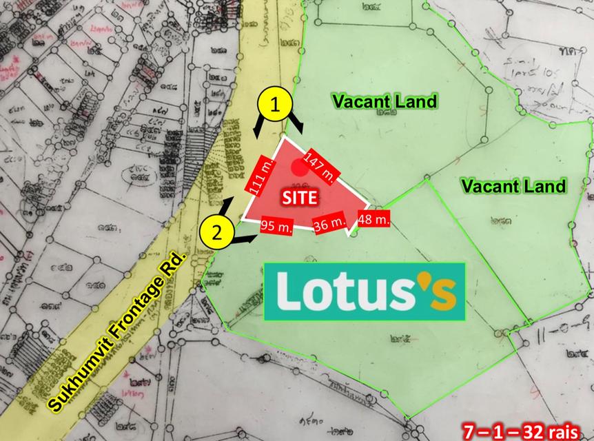 ขายที่ดิน ใกล้ Lotus Plus Mall Amatanakon 1