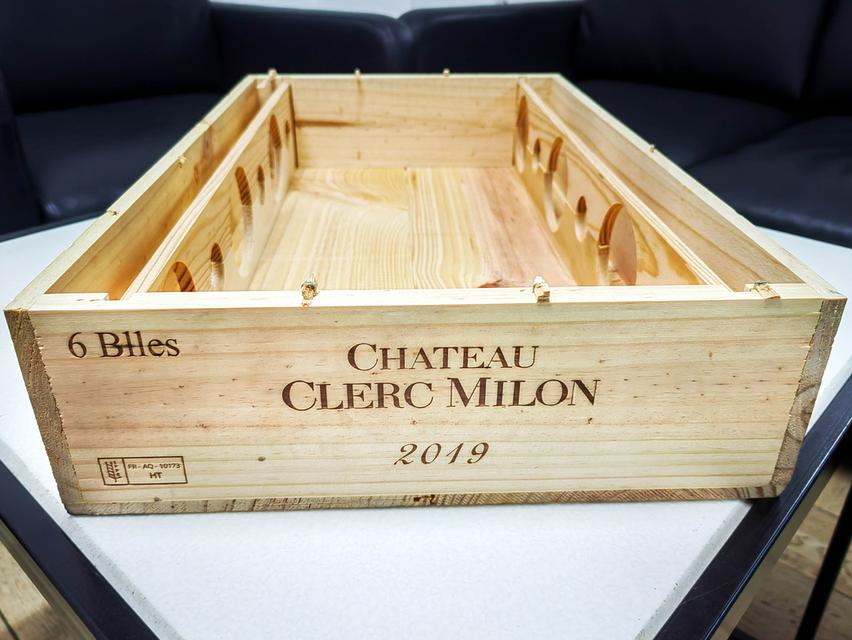 📦 ลังไม้ใส่ไวน์ Chateau Clerc Milon 2019 🍷