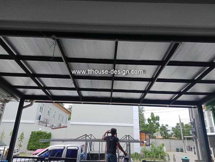 ต่อเติมบ้านแบบครบวงจร หลังคา กันสาด ปูเบื้อง พื้น ผนัง Line : tthouse23 7