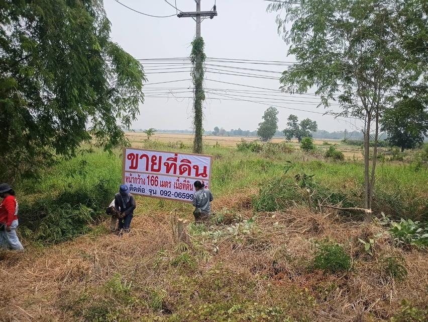 ขายที่ดิน 3 ไร่ ติดสายเอเชีย (อยู่ฝั่งเข้า กทม.) หางน้ำสาคร ชัยนาท หน้ากว้าง 166 ม. 2