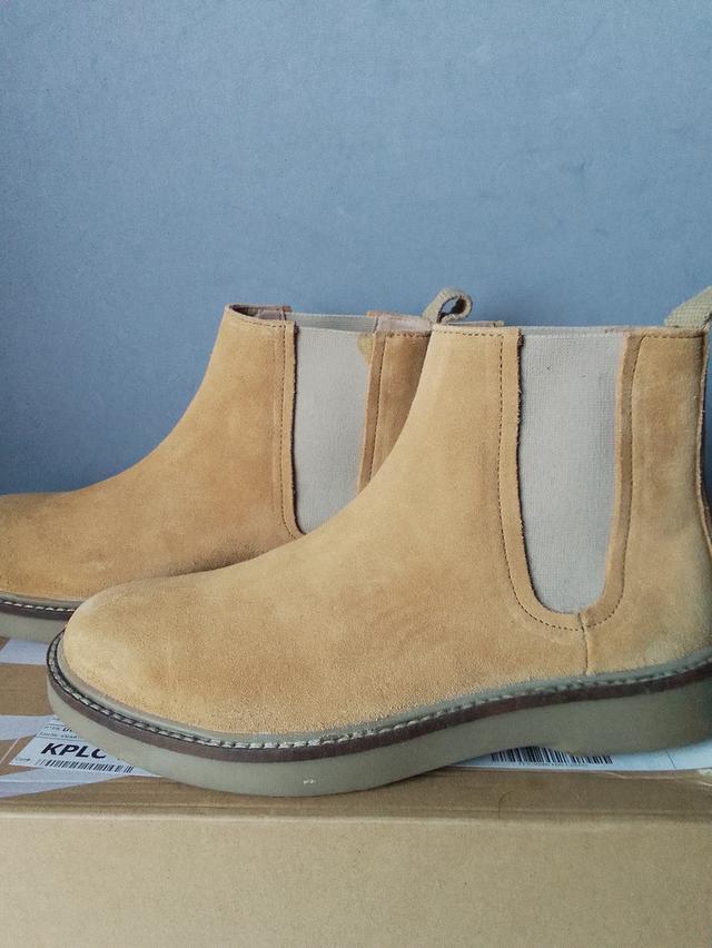 Zara รองเท้าบู้ท หนังกลับ PU สภาพดี