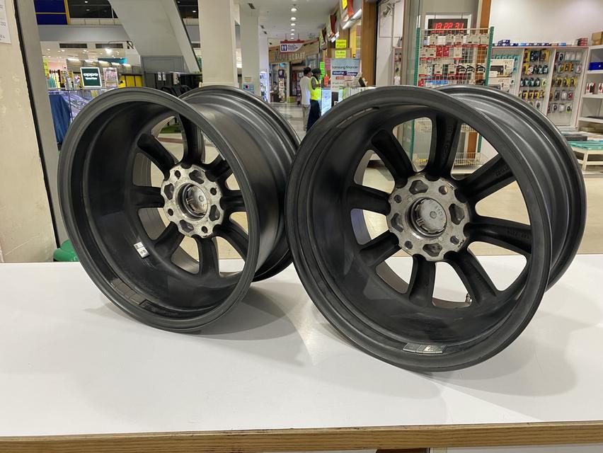 แม็กขอบ 15 Watanabe 4รู114 ET0 สีเทายิงทราย กว้าง 8 นิ้ว Offset 0 มี 2 วง