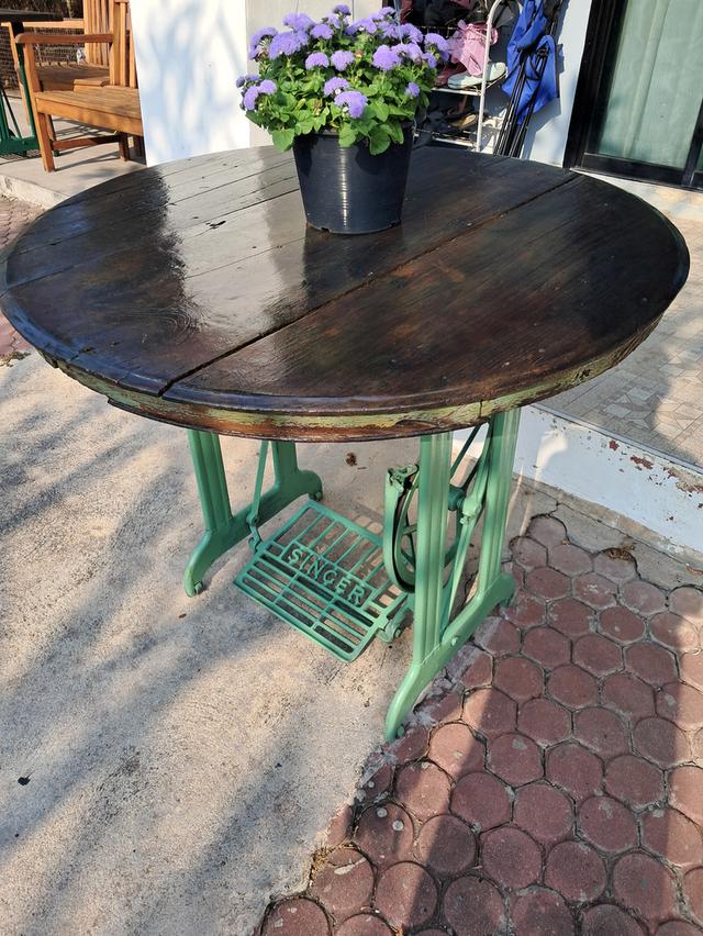 โต๊ะขาจักร งานไม้เนื้อแข็ง รูปที่ 5