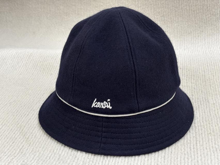 หมวกบักเก็ตขนสัตว์วินเทจ Kansai สีน้ำเงินเข้ม ขนาด59cm รูปที่ 8