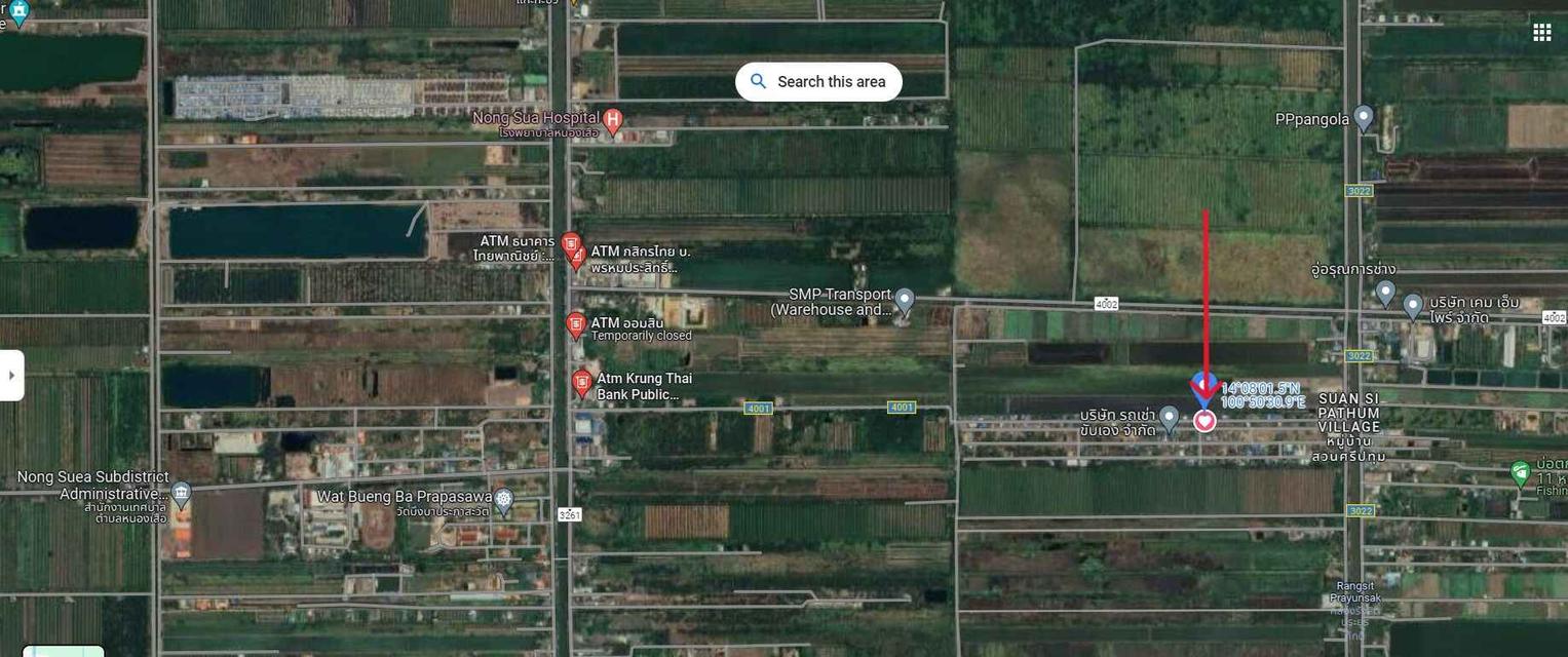 ขายที่ดิน 100 ตรว. ติดถนนคอนกรีตบริเวณคลอง 11 ฝั่งตะวันตก, หนองเสือ, ปทุมธานี 2
