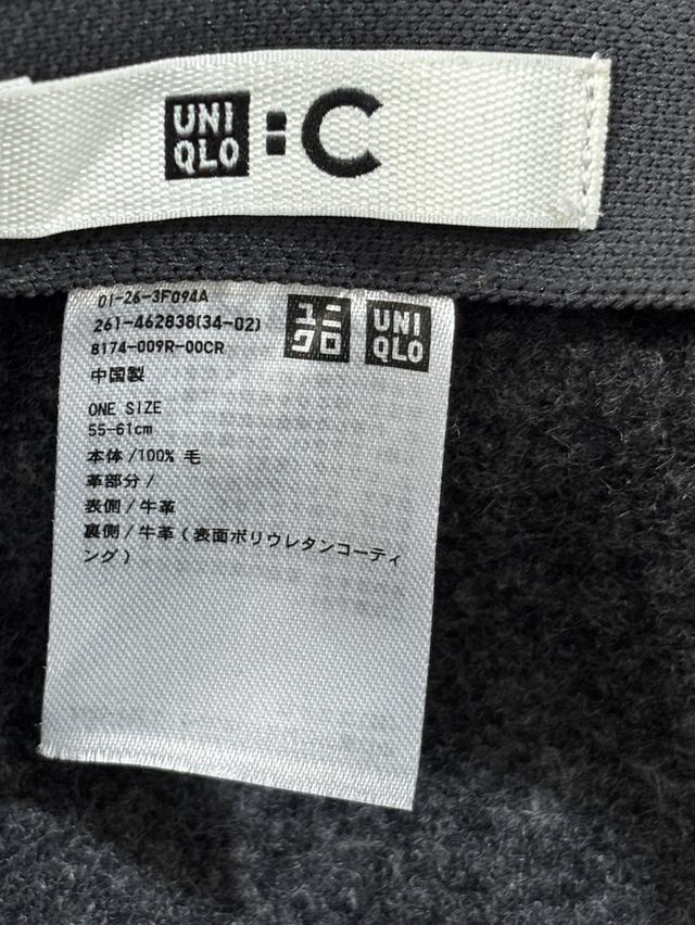 หมวกแก๊ปขนสัตว์สีเทา ปรับขนาด Uniqlo C Size 55-61cm 261-462838 รูปย่อยที่ 4