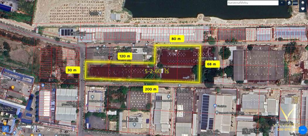ขาย ที่ดินผังสีม่วง ใกล้ สนามบินสุวรรณภูมิ 5-2-60 ไร่ เหมาะทำโรงงาน,โกดัง,บริษัท 2