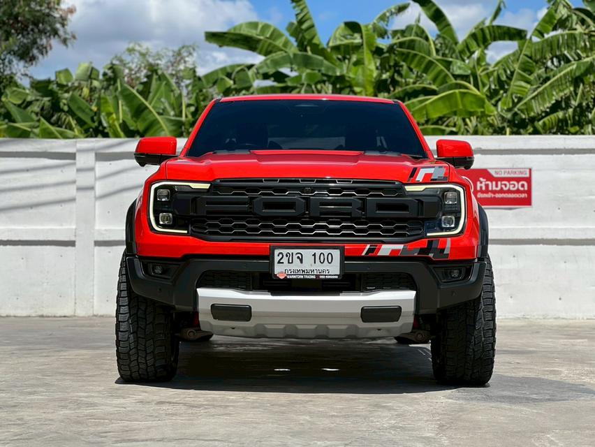 ปี 2022 FORD RANGER, 3.0 RAPTOR ECOBOOST 4WD โฉม DOUBLE CAB สีส้ม สวยจัดๆ เกียร์ออโต้ 10 สปีด เครื่องเบนซินล้วน