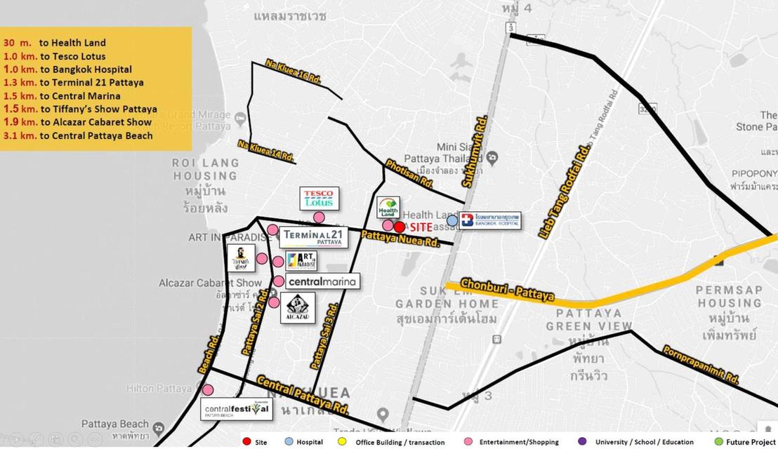 📣(เจ้าของขายเอง)ขายที่ดิน 3 ไร่ ติดถนนพัทยาเหนือ ใกล้เทอร์มินอล21📣 2