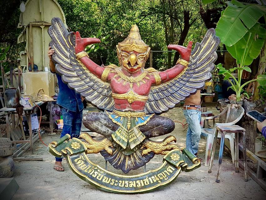 พญาครุฑองค์ใหญ่ ครุฑสำนักงาน ขนาด220ซม รูปหล่อพญาครุฑ 4