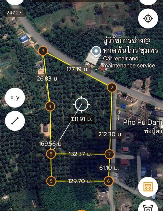ขายที่สวนปาล์มติดถนน 2 ด้าน 22 ไร่ 6