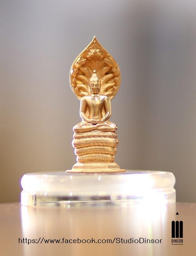 พระนาคปรก สำริด หน้าตัก 1.5 ซม.