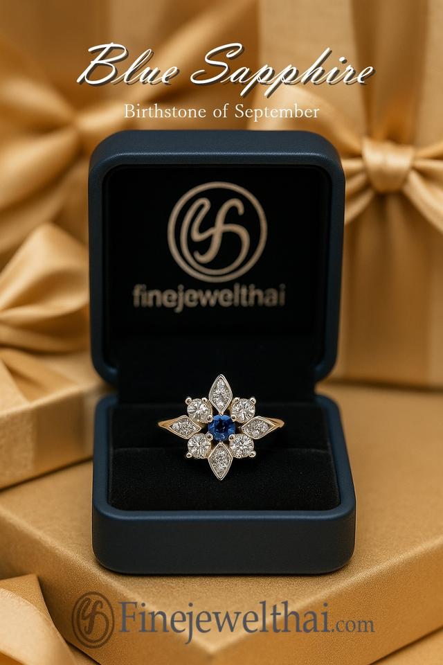 FineJewelThai | เครื่องประดับ ไพลินแท้ พลอยประจำเดือนเกิด พร้อมใบรับรอง R1293