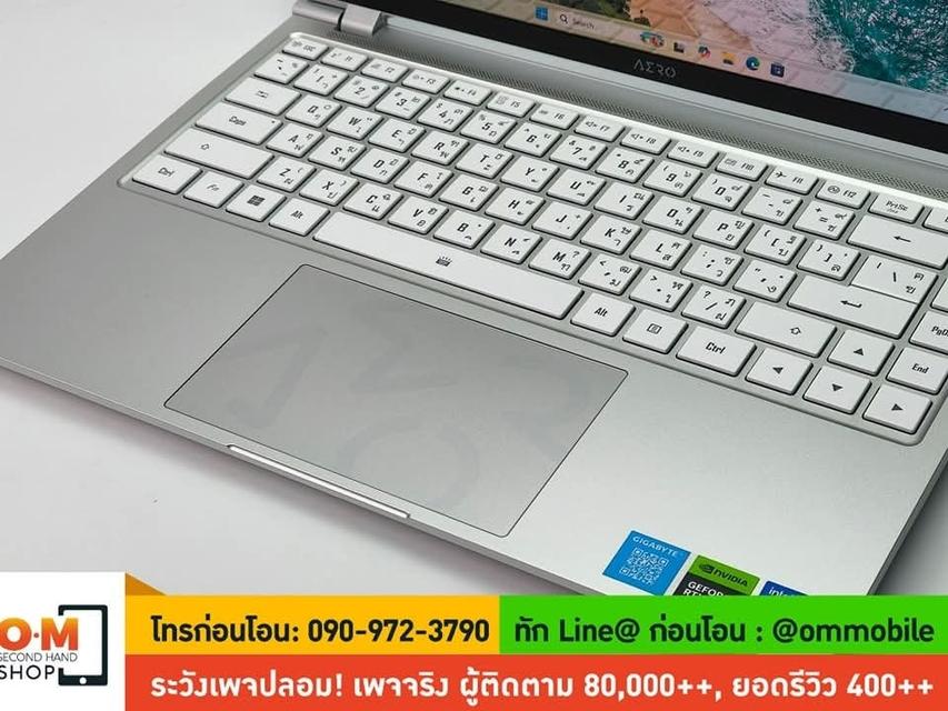 ขาย/แลก Gigabyte Aero 14 OLED BMF-72THBB4SH /i7-13700H /Ram16 /SSD 1TB /RTX 4050 ศูนย์ไทย ประกันศูนย์ 07/09/2025 สภาพสวย ครบกล่อง เพียง 26,990 บาท 6