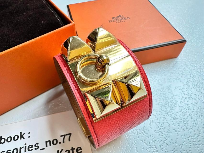 Used Like New Hermes CDC Bracelet Red Epsom Leather