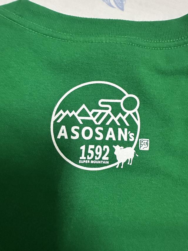 เสื้อยืด Aso-San (Japan) สีเขียวมรกต – ของที่ระลึกจากภูเขาไฟอะโซะ คุมะโมะโตะ รูปย่อยที่ 3