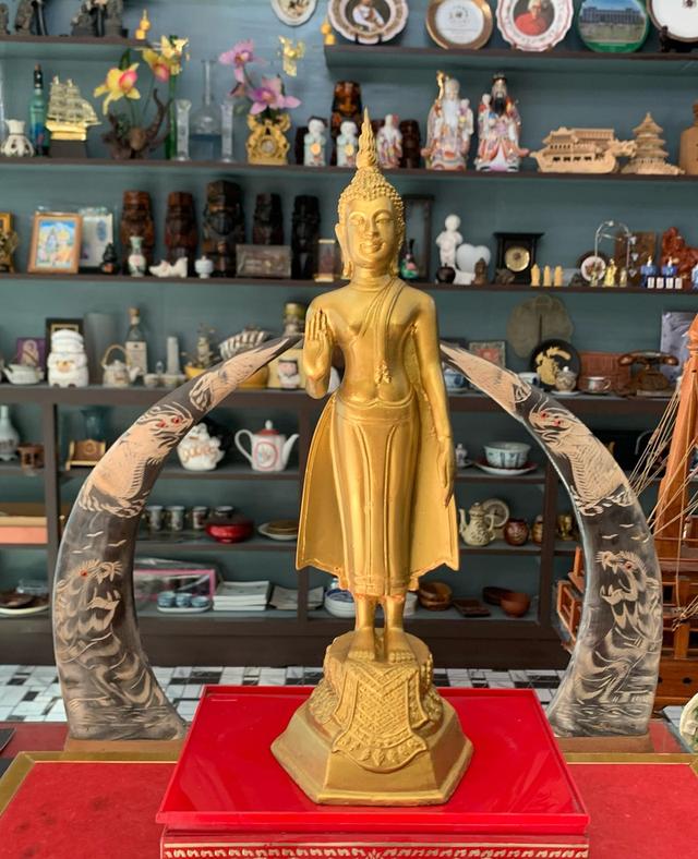พระพุทธรูปเก่า เนื้อทองเหลือง 5