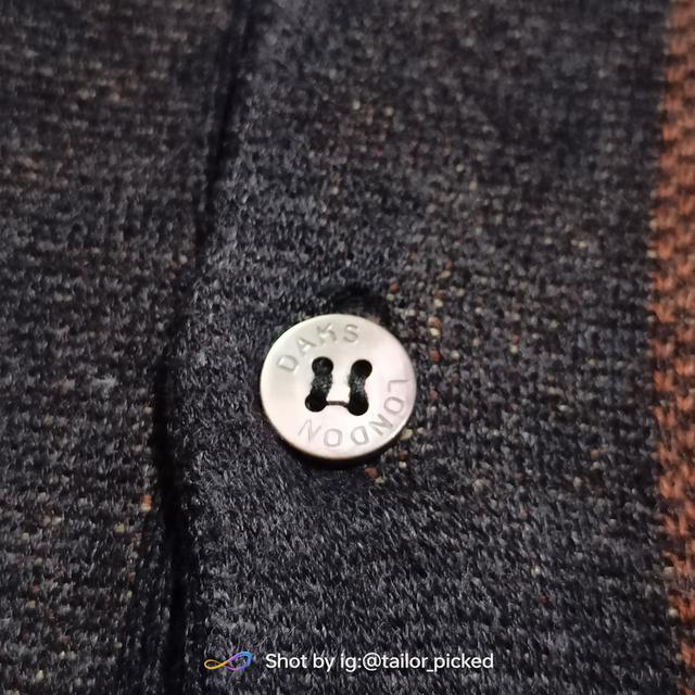DAKS London "House Check" Panel Knit Polo Shirt รูปที่ 6