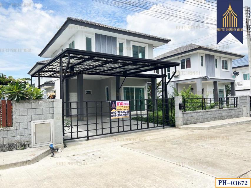 ขาย บ้านเดี่ยว ฉัตรหลวง 15 เทศบาล 1 สามโคก ปทุมธานี พร้อมอยู่ 140 ตรม. 53.1 ตร.วา 2