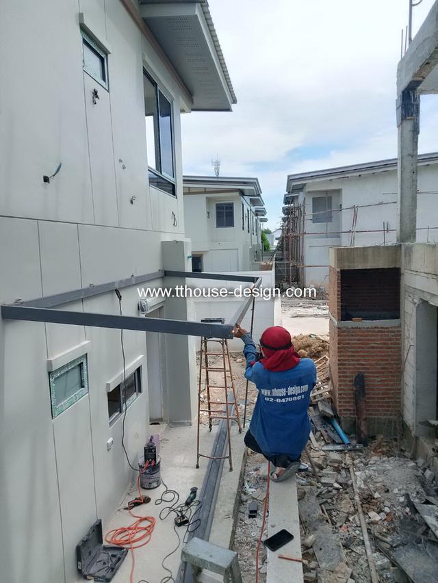 รับเหมา ต่อเติม โครงหลังคา กันสาด ห้องครัว ก่อฉาบ/เทพื้นปูกระเบื้อง 0950920028 รูปที่ 5