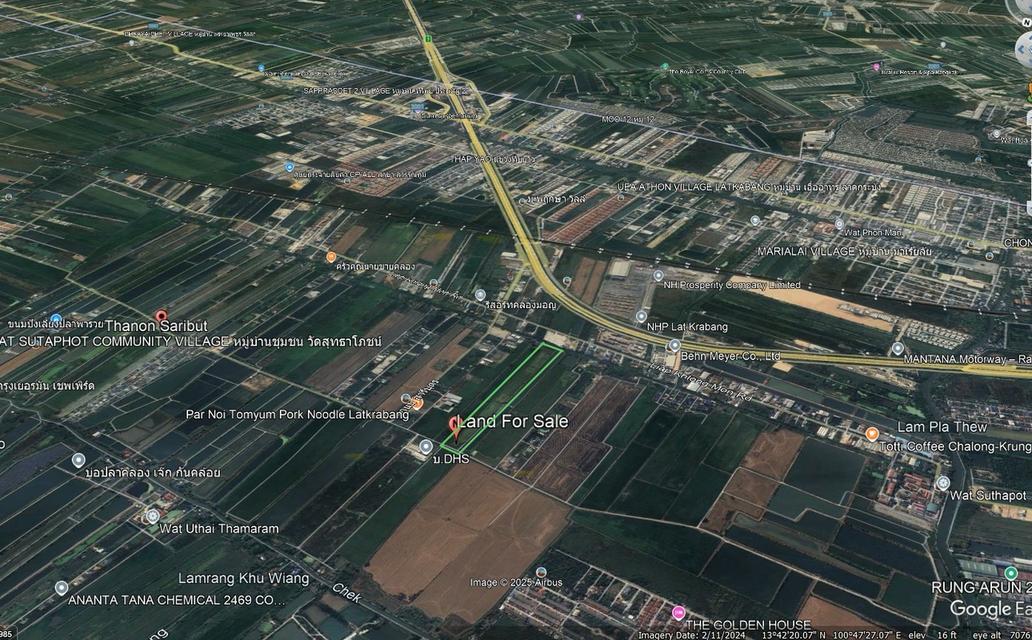 ขายที่ดิน เนื้อที่ 23-1-96 ไร่ ถนนสารีบุตร แขวงทับยาว เขตลาดกระบัง กทม. 4