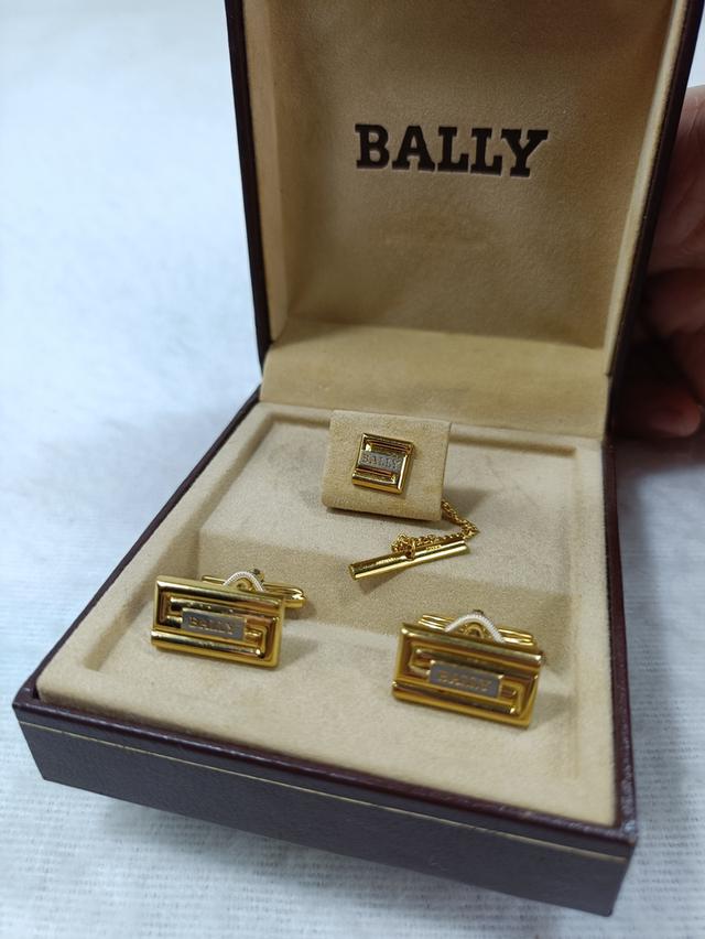 💫Cufflinks คัฟลิงค์ +Tie tack เข็มกลัดติดเนคไท แบรนด์  BALLY แท้ 💯 💫 รูปที่ 2