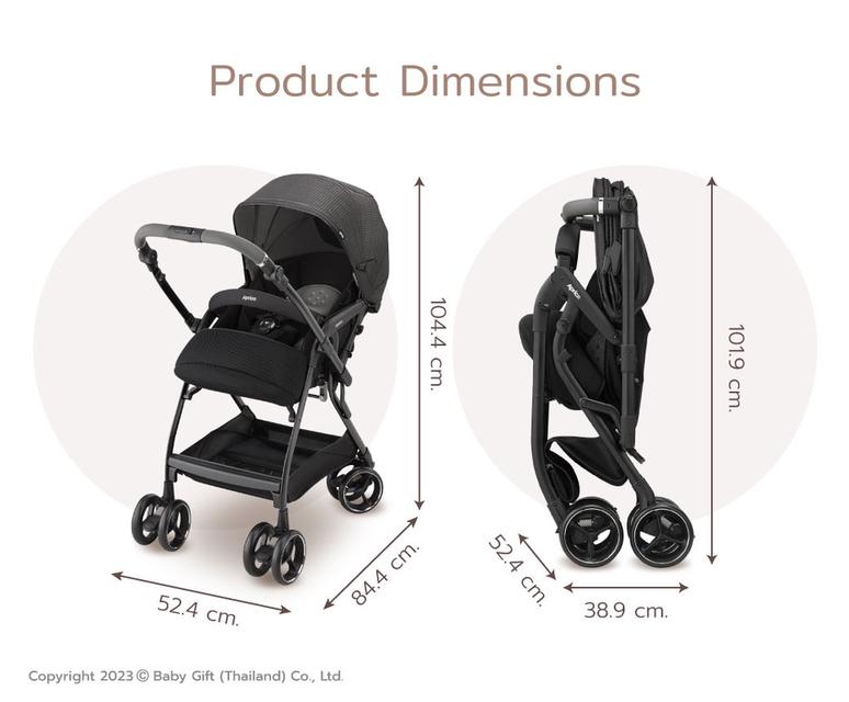 รถเข็นเด็กแรกเกิด APRICA รุ่น Optia Cushion Grace สภาพ 99% เจ้าของขายเอง ใหม่มาก (ไม่ค่อยได้ใช้งาน) รูปที่ 16