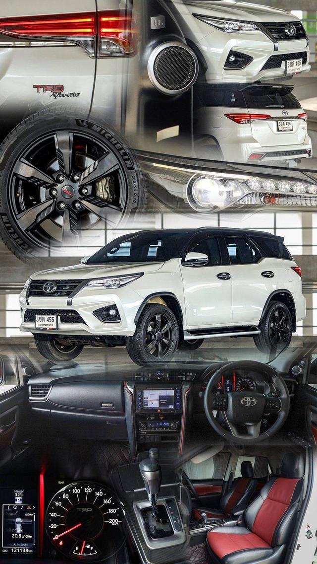 2018 FORTUNER TRD 2.8 BLACK TOP รถมือเดียวออกป้ายแดง ไม่เคยทำสีสักชิ้น ไมล์แท้ 120,000 กม. มีประวัติศูนย์ TOYOTA ต่อเนื่อง
