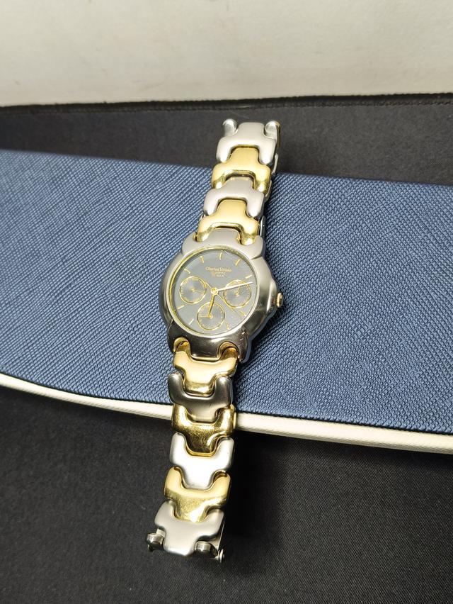 นาฬิกาข้อมือมือสอง Charles Vögele CV-7246 สองกษัตริย์ หน้าปัดเทา Quartz วินเทจ รูปที่ 9