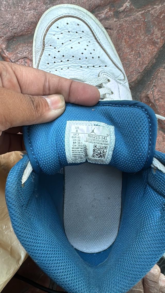 รองเท้า Air Jordan 1 Mid SE สีขาว/Industrial Blue-Sail