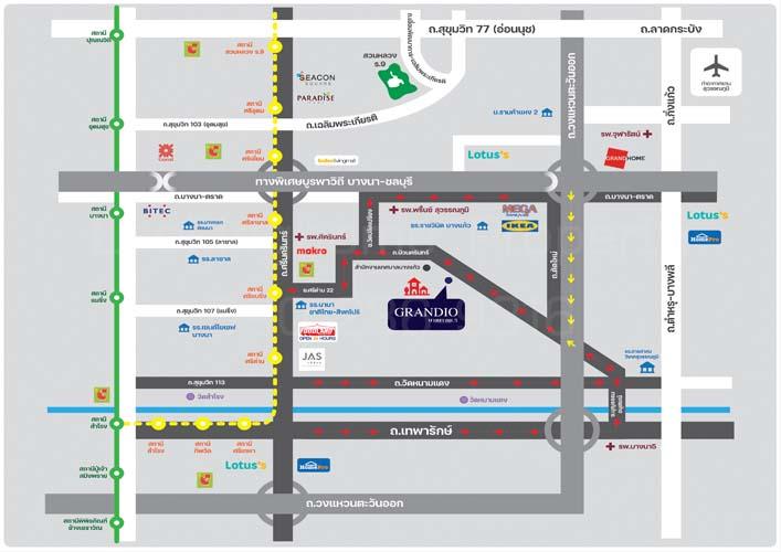 H-139 : ขาย & ให้เช่า บ้าน 74 ตร.วา Grandio Bangna KM.5 ถ.บัวนครินทร์ บางพลี 10