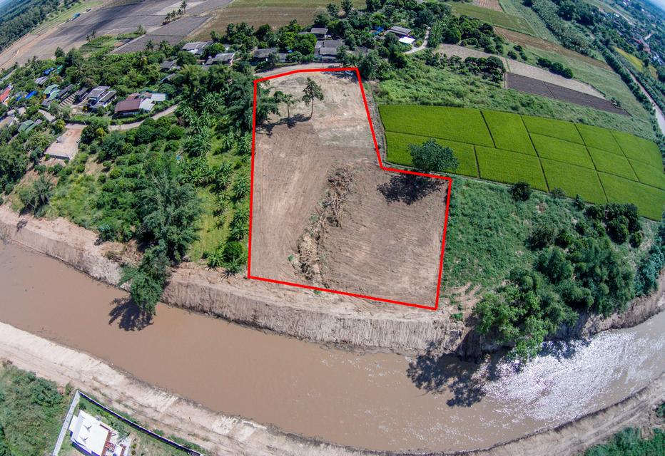 ที่ดิน 3 ไร่หน้าติดถนน หลังติดแม่น้ำวาง วิวภูเขา 3