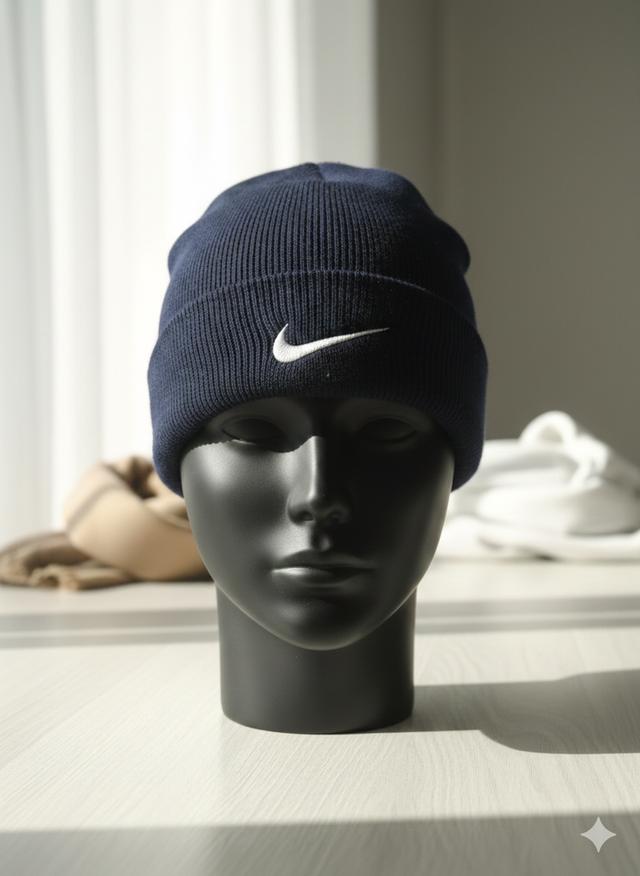 หมวกไหมพรม สีน้ำเงินเข้ม